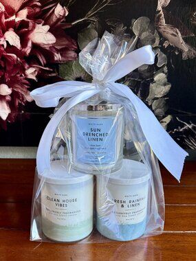 NEW 3-Pc Single Wick Candles Bath & Body Works TRIO